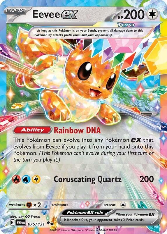 Eevee ex Pokemon card from SV: Prismatic Evolutions