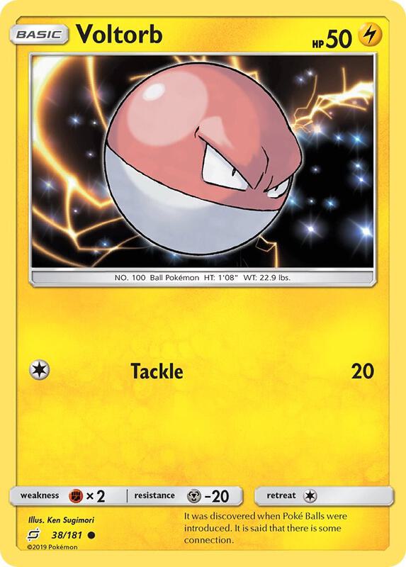 Voltorb Pokemon card from SM - Team Up