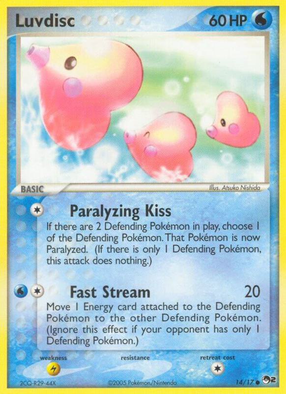 Luvdisc Pokemon card from POP Series 2