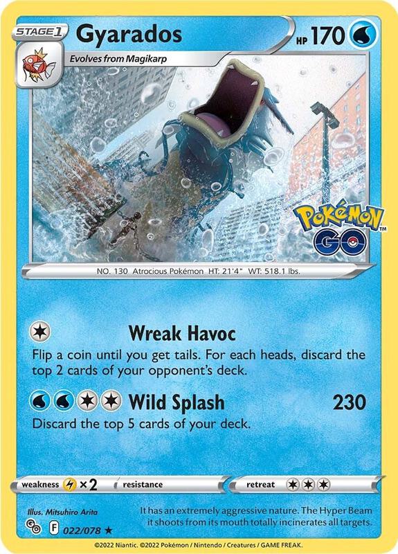 Gyarados Pokemon card from Pokemon GO