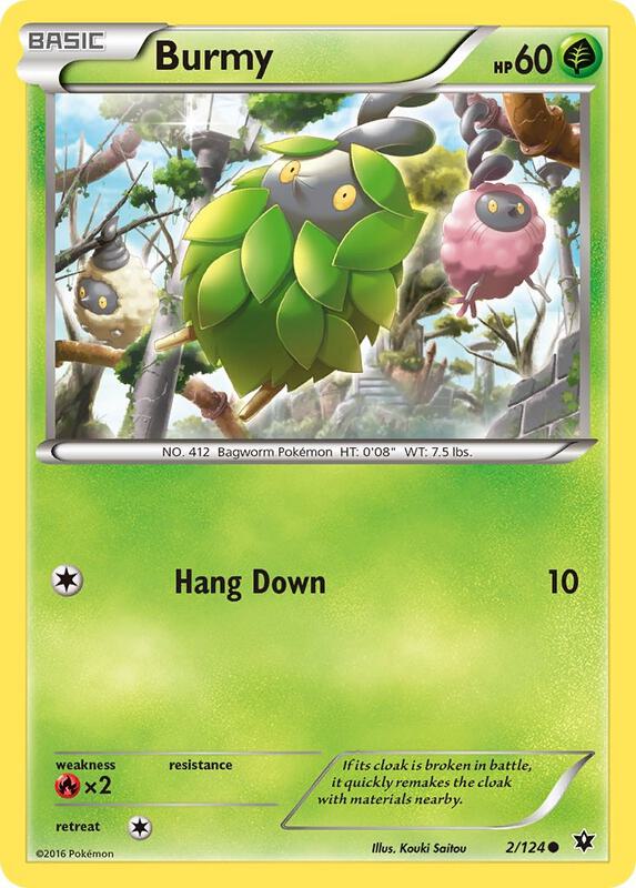 Burmy Pokemon card from XY - Fates Collide