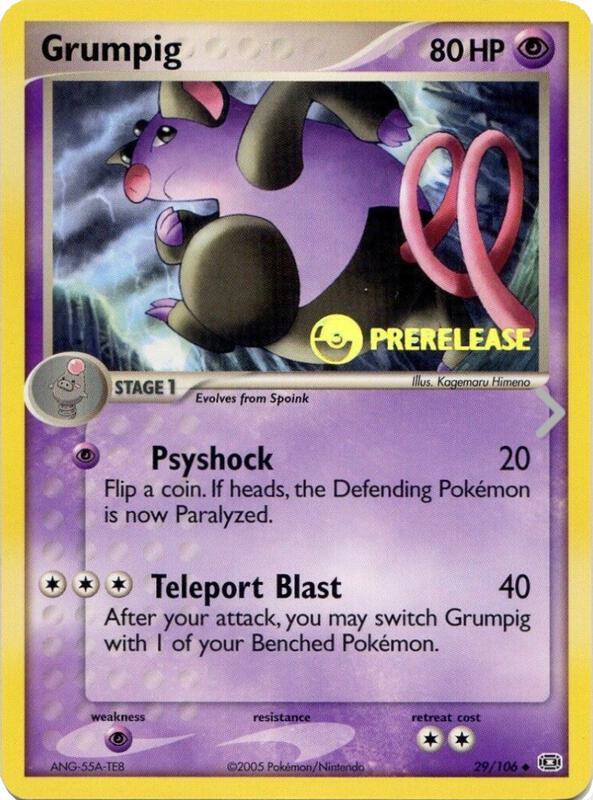 Grumpig Pokemon card from Nintendo Promos