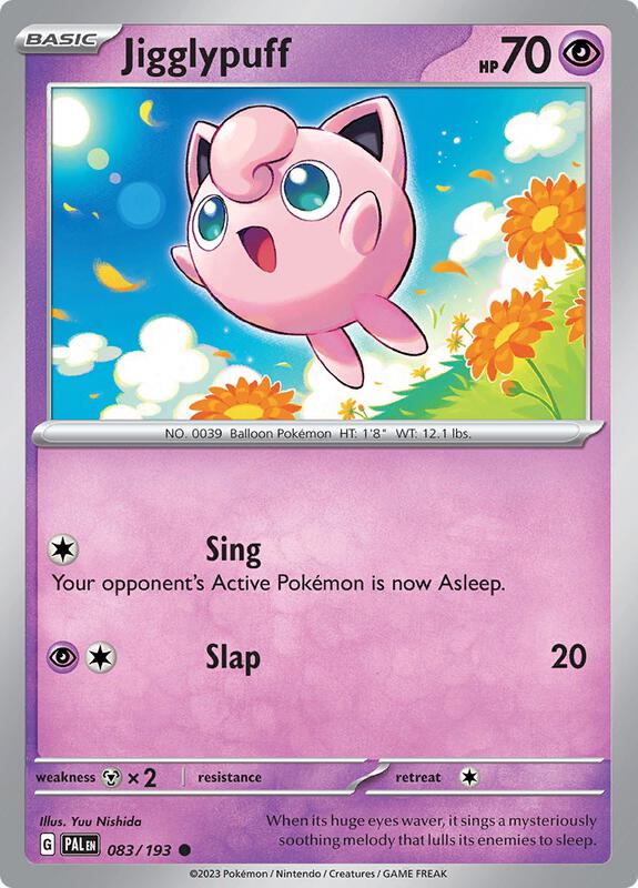 Jigglypuff Pokemon card from SV02: Paldea Evolved