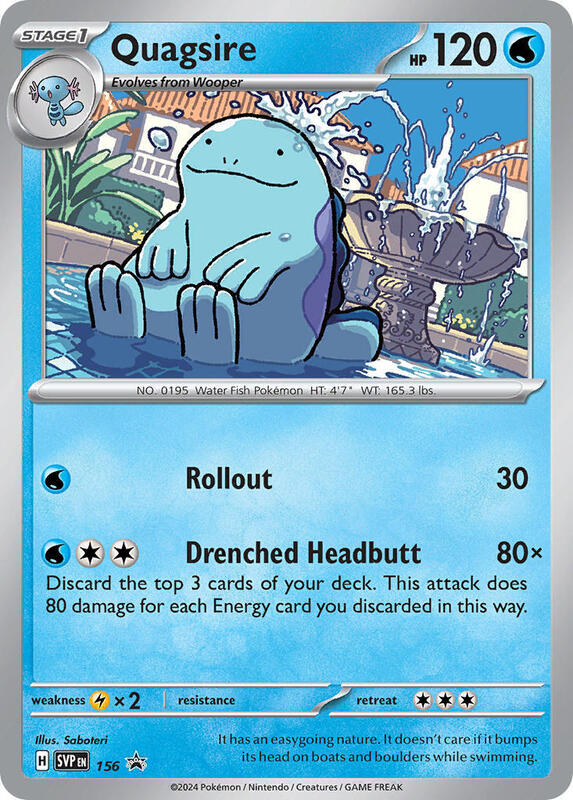 Quagsire - 156 Pokemon card from SV: Scarlet & Violet Promo Cards