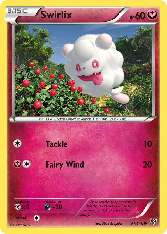 Swirlix Pokemon card from XY Base Set