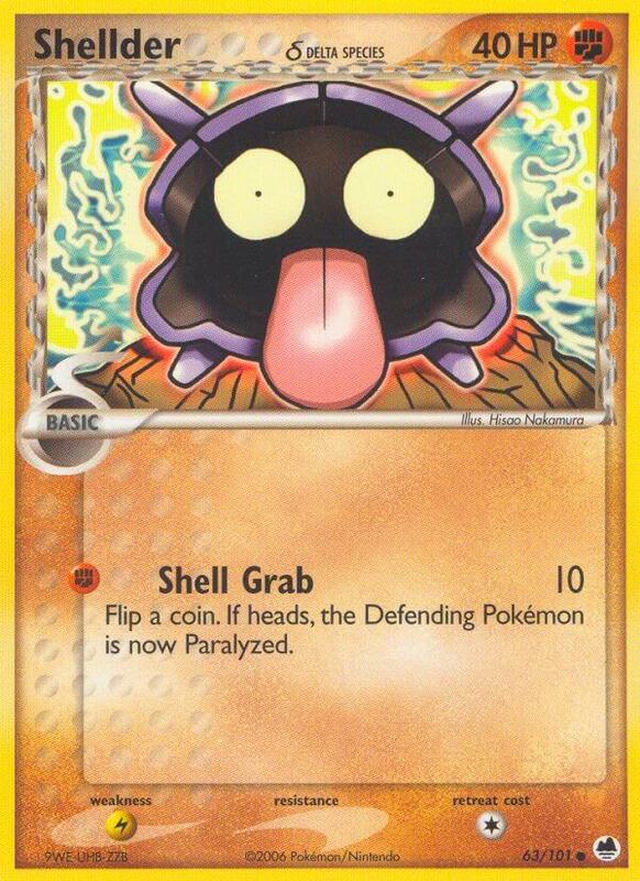 Shellder (Delta Species) Pokemon card from Dragon Frontiers