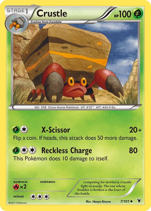 Crustle Pokemon card from Noble Victories