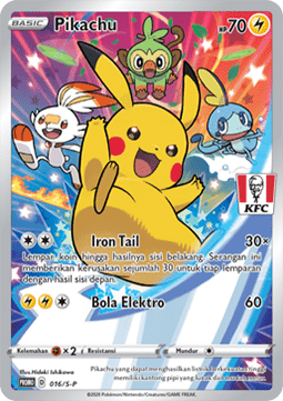 Pikachu (S-P/ID 016) Sword & Shield Indonesian Promos