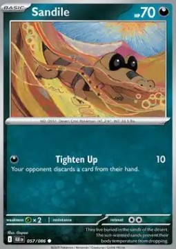 Sandile Pokemon card from Black Bolt