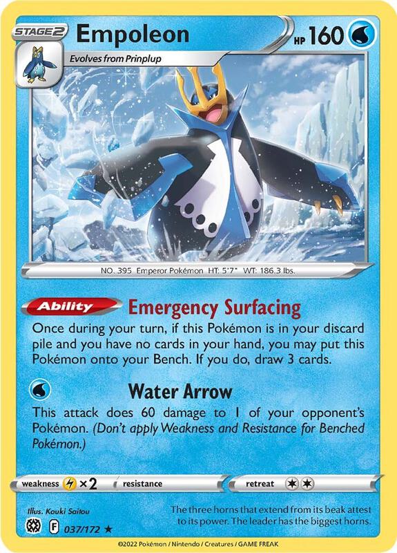 Empoleon Pokemon card from SWSH09: Brilliant Stars