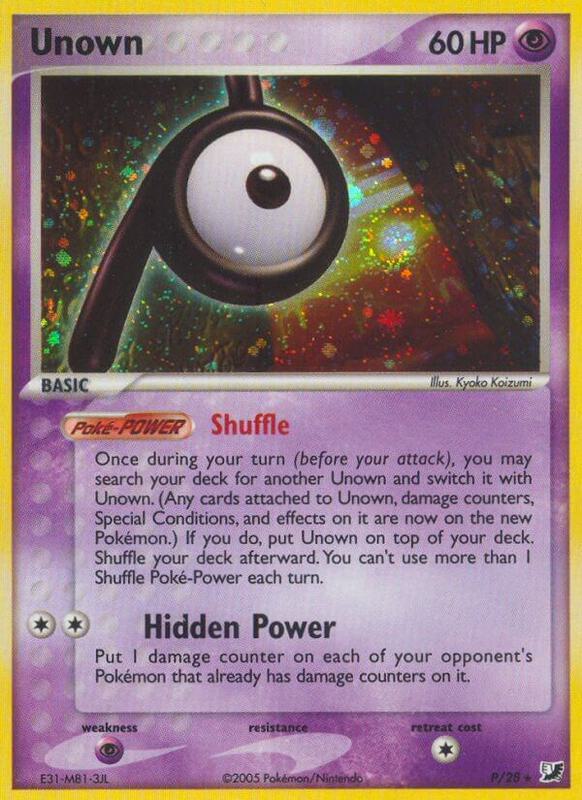 Unown (P) Pokemon card from Unseen Forces