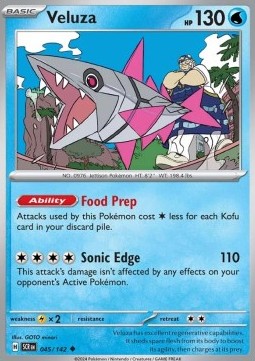 Veluza Pokemon card from Stellar Crown