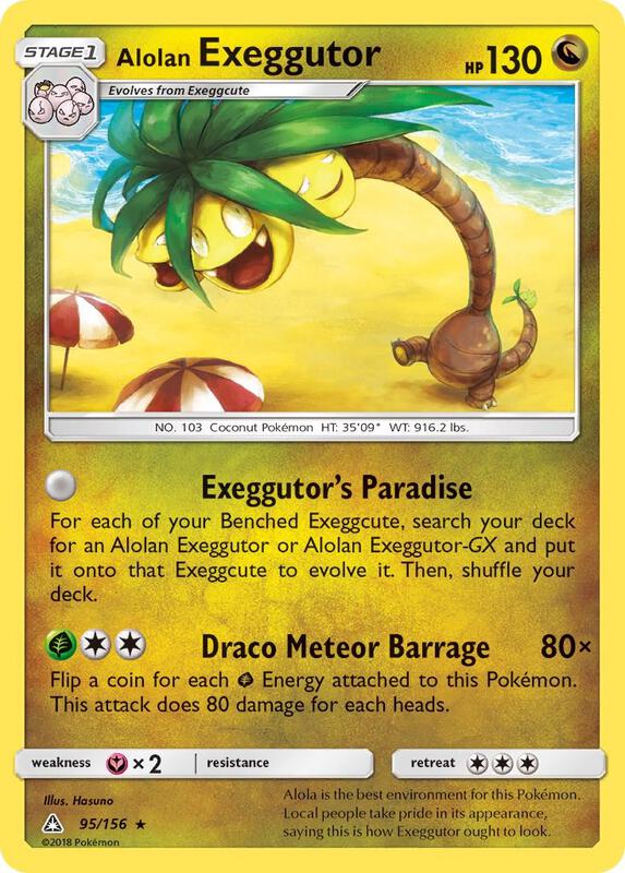 Alolan Exeggutor Pokemon card from SM - Ultra Prism