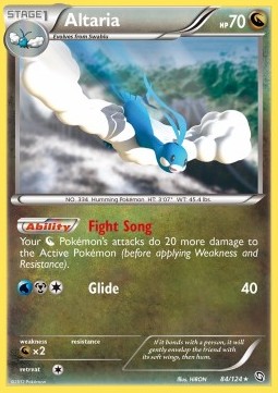 Altaria Pokemon card from Dragons Exalted
