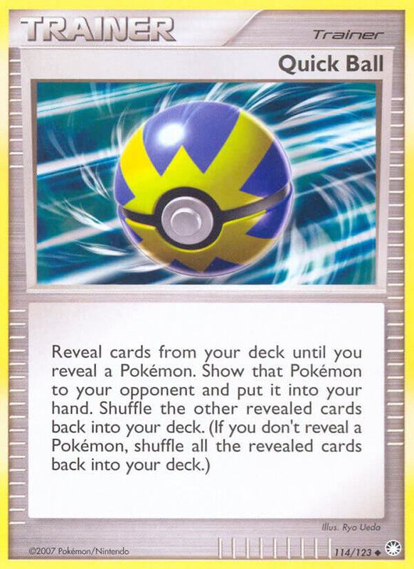 Quick Ball Pokemon card from Mysterious Treasures