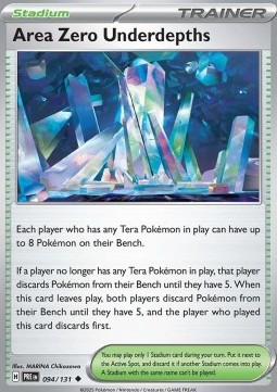 Area Zero Underdepths Pokemon card from Prismatic Evolutions