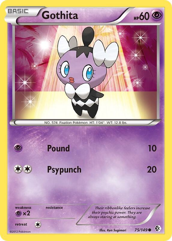 Gothita Pokemon card from Boundaries Crossed