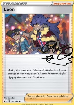 Leon Pokemon card from Crown Zenith