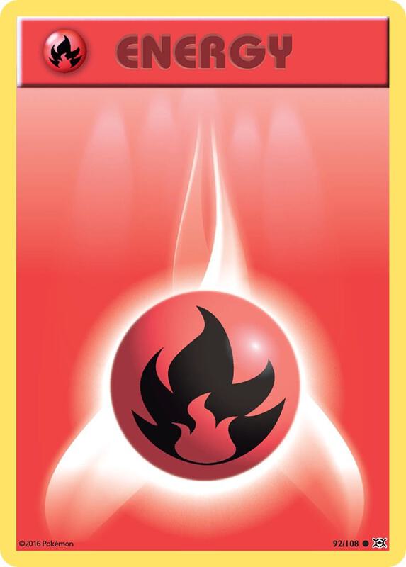Fire Energy Pokemon card from XY - Evolutions