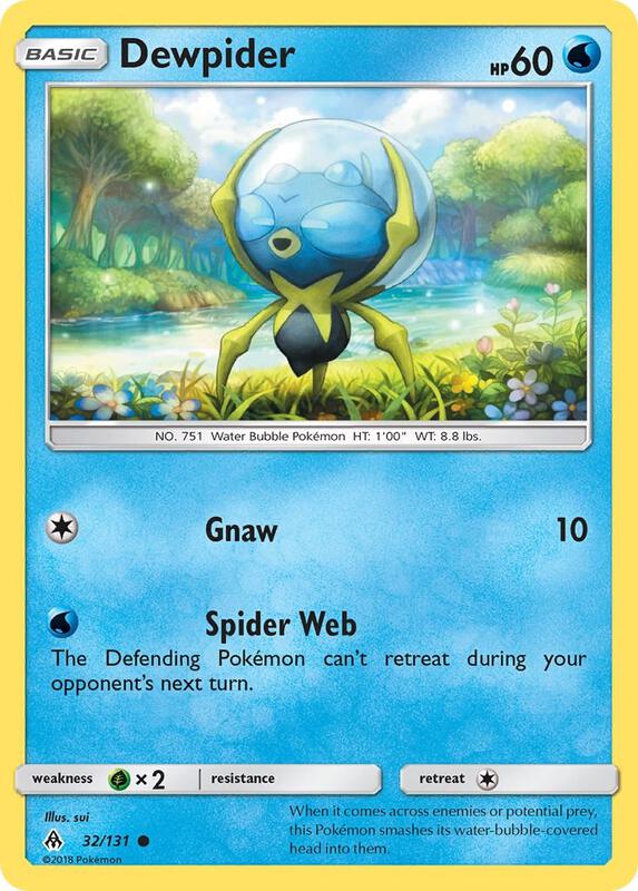 Dewpider Pokemon card from SM - Forbidden Light
