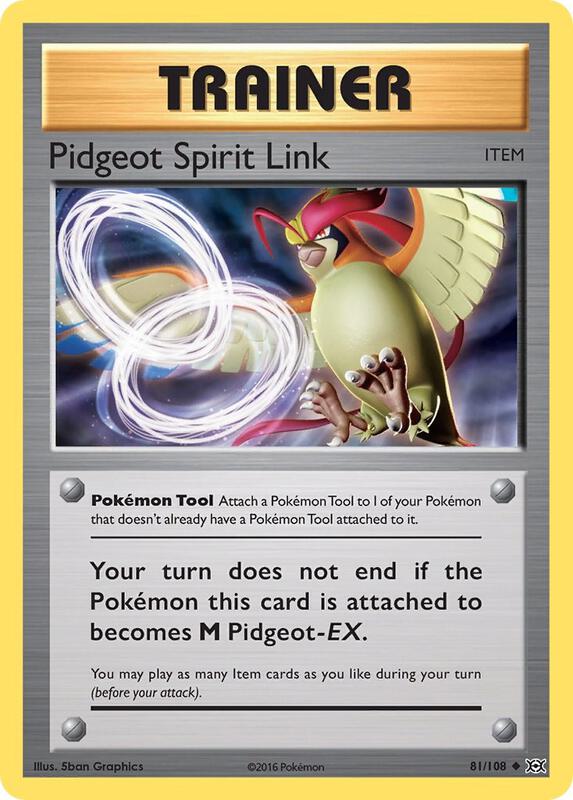 Pidgeot Spirit Link Pokemon card from XY - Evolutions