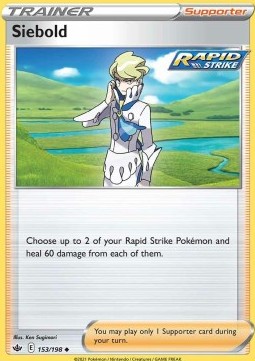 Siebold Pokemon card from Chilling Reign