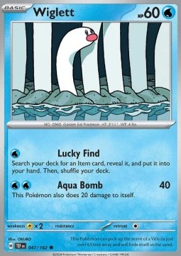 Wiglett Pokemon card from Temporal Forces