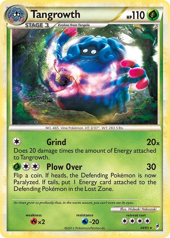 Tangrowth Pokemon card from Call of Legends