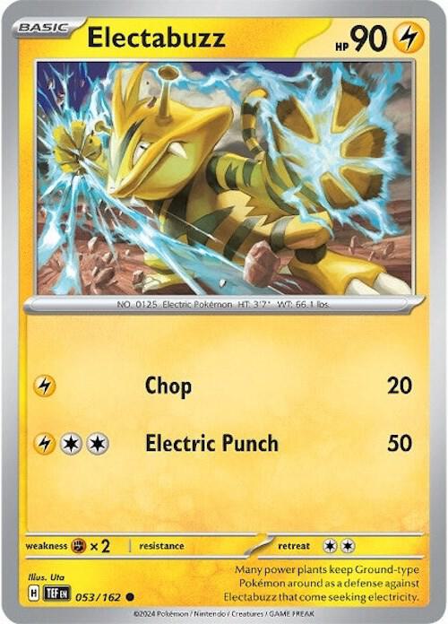 Electabuzz Pokemon card from SV05: Temporal Forces