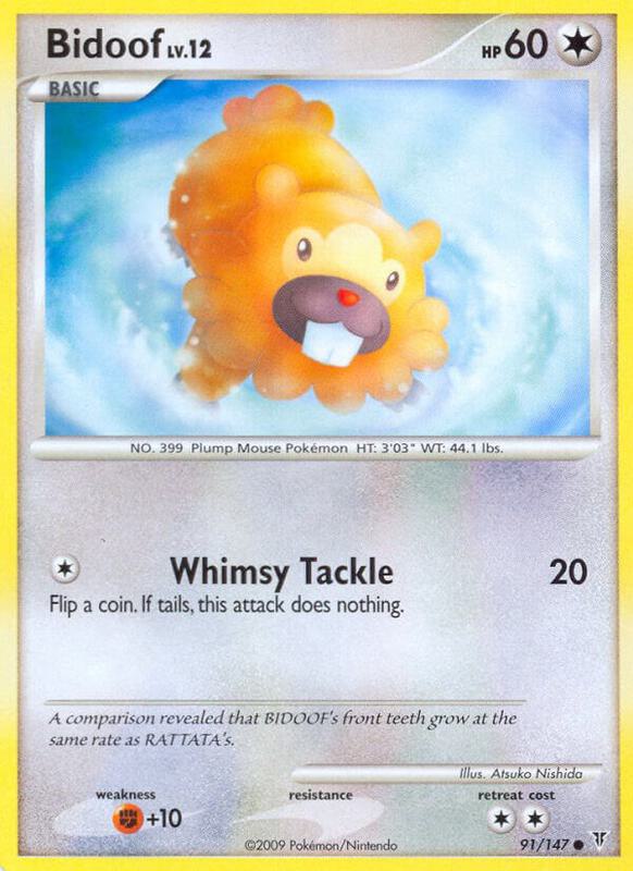 Bidoof Pokemon card from Supreme Victors