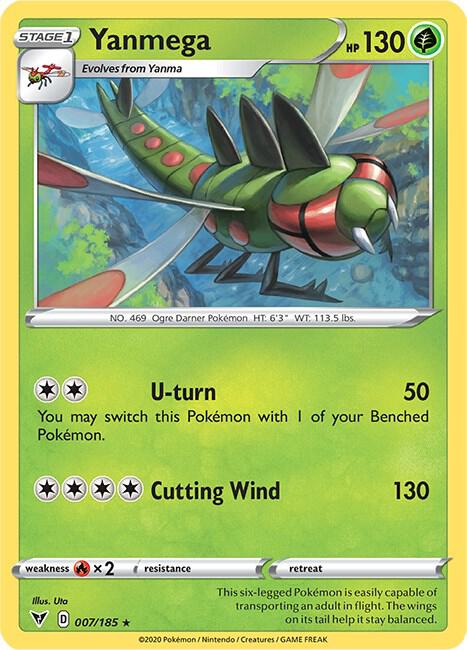 Yanmega Pokemon card from SWSH04: Vivid
