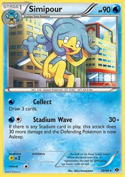 Simipour Pokemon card from Next Destinies