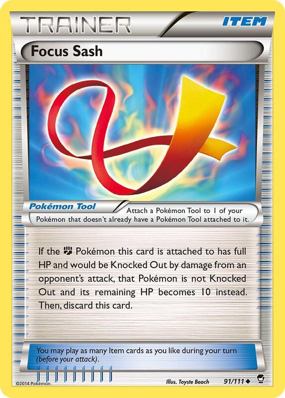Focus Sash Pokemon card from XY - Furious Fists