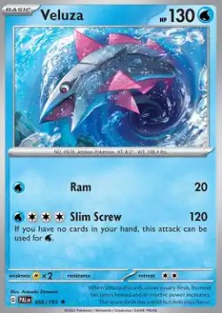 Veluza Pokemon card from Paldea Evolved