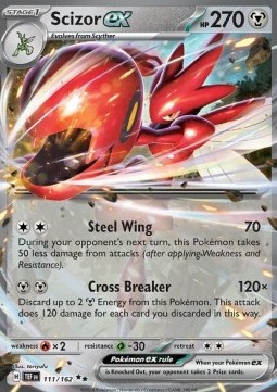 Scizor ex Pokemon card from Temporal Forces