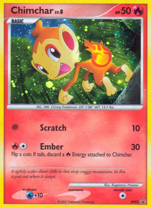 Chimchar - DP02 Pokemon card from Diamond and Pearl Promos