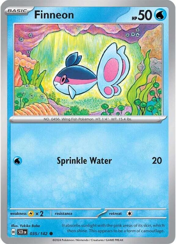 Finneon Pokemon card from SV07: Stellar