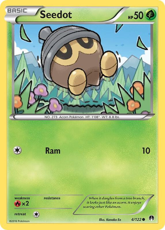 Seedot Pokemon card from XY - BREAKpoint