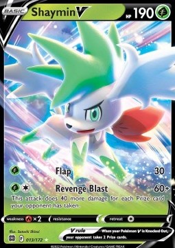 Shaymin V Pokemon card from Brilliant Stars