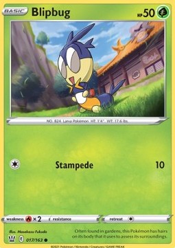 Blipbug Pokemon card from Battle Styles