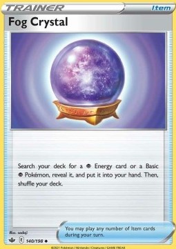 Fog Crystal Pokemon card from Chilling Reign