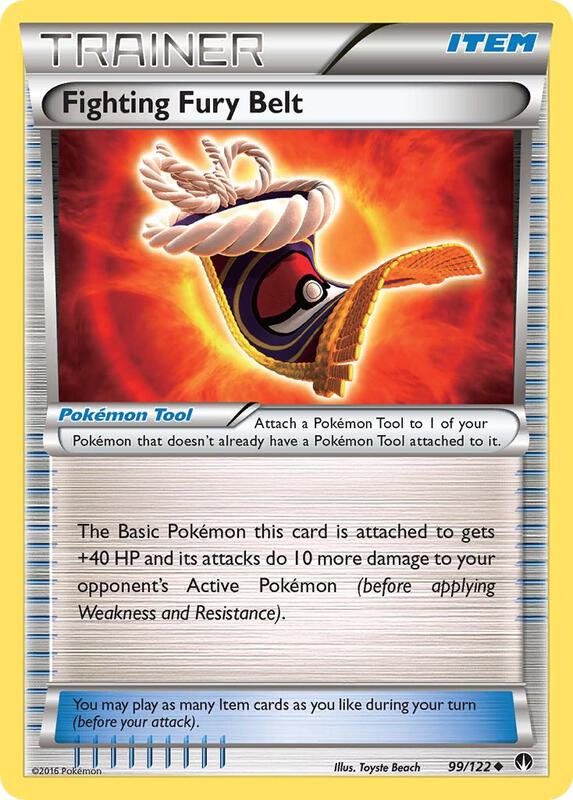 Fighting Fury Belt Pokemon card from XY - BREAKpoint