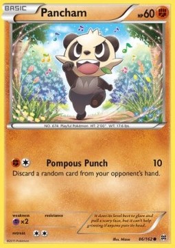 Pancham Pokemon card from BREAKthrough