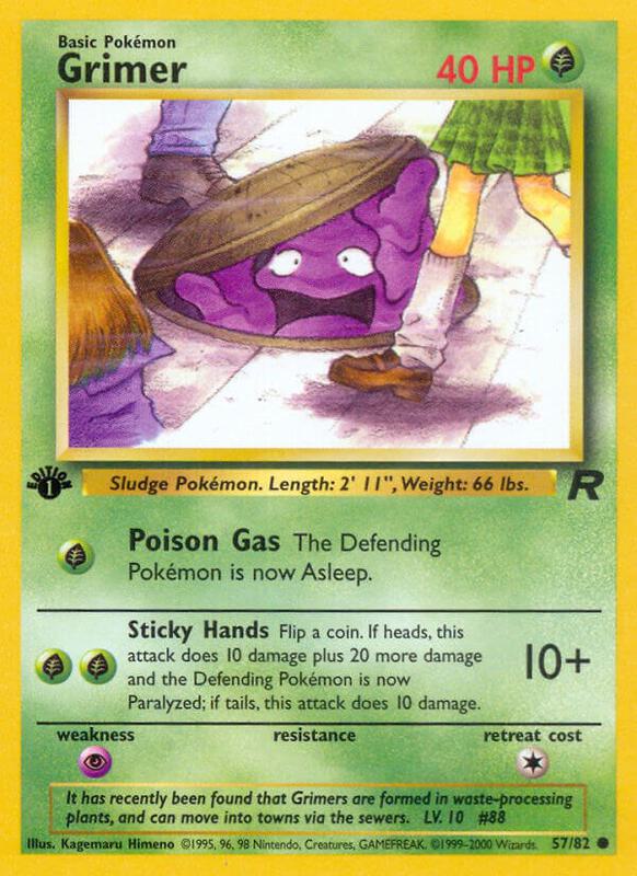Grimer Pokemon card from Team Rocket