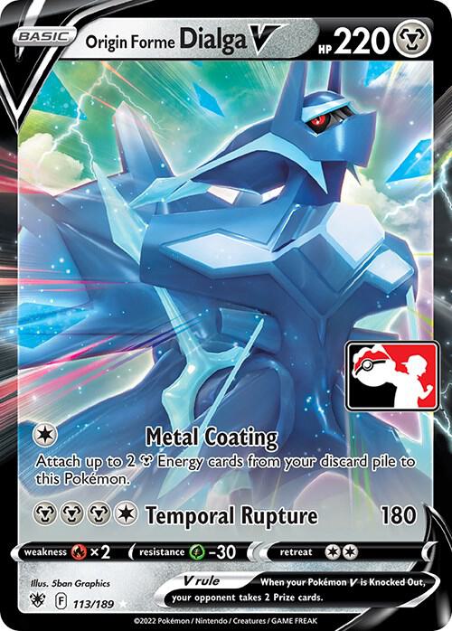 Origin Forme Dialga V Pokemon card from Prize Pack Series Cards