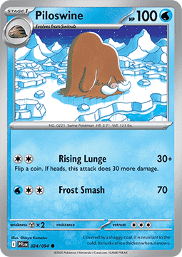 Piloswine Pokemon card from Phantasmal Flames