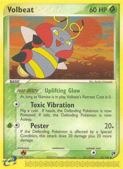 Volbeat Pokemon card from Sandstorm