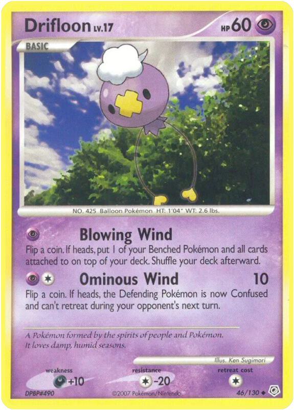 Drifloon Pokemon card from Diamond and Pearl