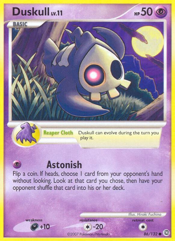 Duskull Pokemon card from Secret Wonders