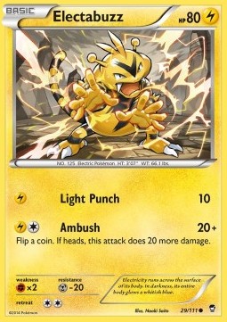 Electabuzz Pokemon card from Furious Fists